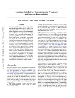 Maximum State Entropy Exploration using Predecessor and Successor
  Representations