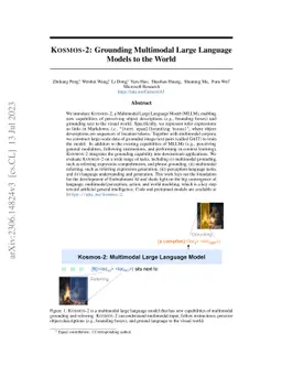 Kosmos-2: Grounding Multimodal Large Language Models to the World
