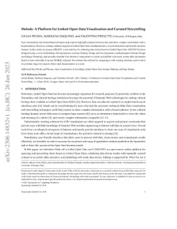 Melody: A Platform for Linked Open Data Visualisation and Curated
  Storytelling