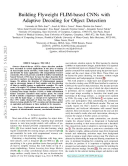 Building Flyweight FLIM-based CNNs with Adaptive Decoding for Object
  Detection