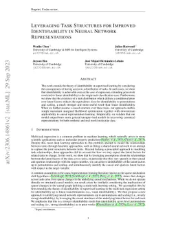 Leveraging Task Structures for Improved Identifiability in Neural
  Network Representations