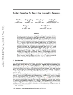 Restart Sampling for Improving Generative Processes