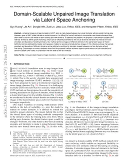 Domain-Scalable Unpaired Image Translation via Latent Space Anchoring