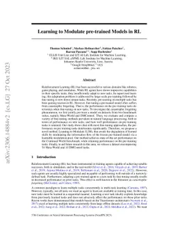 Learning to Modulate pre-trained Models in RL
