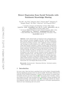 Detect Depression from Social Networks with Sentiment Knowledge Sharing