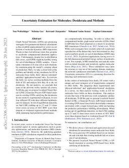 Uncertainty Estimation for Molecules: Desiderata and Methods