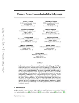 Fairness Aware Counterfactuals for Subgroups