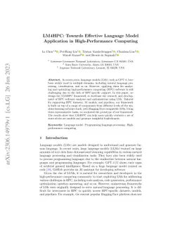LM4HPC: Towards Effective Language Model Application in High-Performance
  Computing