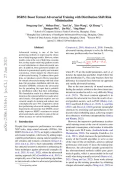 DSRM: Boost Textual Adversarial Training with Distribution Shift Risk
  Minimization