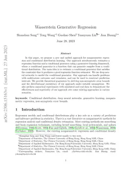 Wasserstein Generative Regression