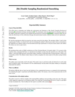 [Re] Double Sampling Randomized Smoothing