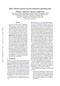 IDOL: Indicator-oriented Logic Pre-training for Logical Reasoning