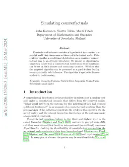 Simulating counterfactuals