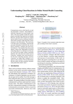 Understanding Client Reactions in Online Mental Health Counseling