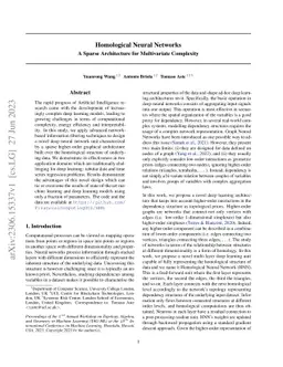 Homological Neural Networks: A Sparse Architecture for Multivariate
  Complexity