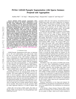 PANet: LiDAR Panoptic Segmentation with Sparse Instance Proposal and
  Aggregation