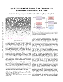 SSC-RS: Elevate LiDAR Semantic Scene Completion with Representation
  Separation and BEV Fusion