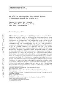 DCP-NAS: Discrepant Child-Parent Neural Architecture Search for 1-bit
  CNNs