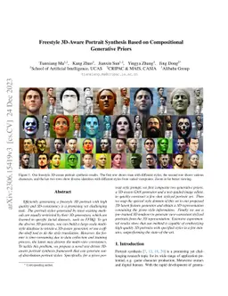 Freestyle 3D-Aware Portrait Synthesis Based on Compositional Generative
  Priors