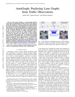 AutoGraph: Predicting Lane Graphs from Traffic Observations