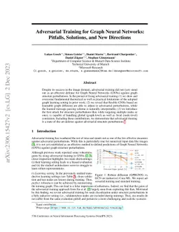 Adversarial Training for Graph Neural Networks: Pitfalls, Solutions, and
  New Directions