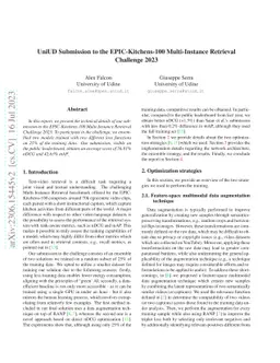 UniUD Submission to the EPIC-Kitchens-100 Multi-Instance Retrieval
  Challenge 2023