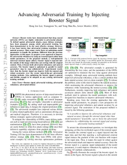 Advancing Adversarial Training by Injecting Booster Signal