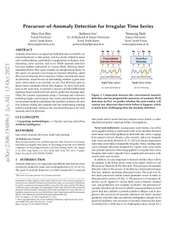Precursor-of-Anomaly Detection for Irregular Time Series