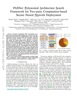 PASNet: Polynomial Architecture Search Framework for Two-party
  Computation-based Secure Neural Network Deployment