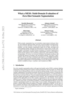 What a MESS: Multi-Domain Evaluation of Zero-Shot Semantic Segmentation