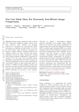 You Can Mask More For Extremely Low-Bitrate Image Compression