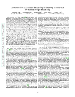 Retrospective: A Scalable Processing-in-Memory Accelerator for Parallel
  Graph Processing
