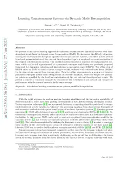 Learning Nonautonomous Systems via Dynamic Mode Decomposition