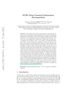 DCID: Deep Canonical Information Decomposition