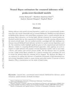 Neural Bayes estimators for censored inference with peaks-over-threshold
  models