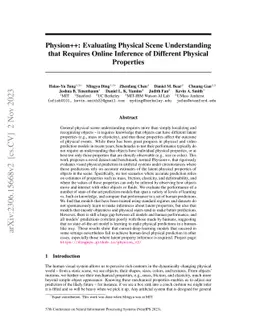Physion++: Evaluating Physical Scene Understanding that Requires Online
  Inference of Different Physical Properties