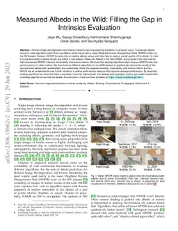 Measured Albedo in the Wild: Filling the Gap in Intrinsics Evaluation