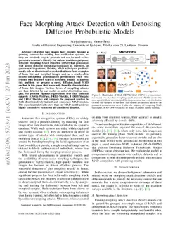 Face Morphing Attack Detection with Denoising Diffusion Probabilistic
  Models