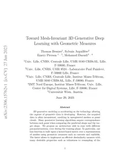 Toward Mesh-Invariant 3D Generative Deep Learning with Geometric
  Measures
