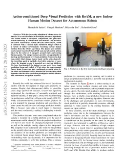 Action-conditioned Deep Visual Prediction with RoAM, a new Indoor Human
  Motion Dataset for Autonomous Robots