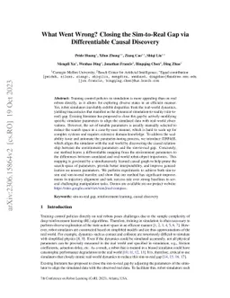 What Went Wrong? Closing the Sim-to-Real Gap via Differentiable Causal
  Discovery