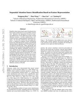 Sequential Attention Source Identification Based on Feature
  Representation