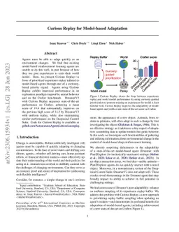 Curious Replay for Model-based Adaptation