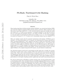 Pb-Hash: Partitioned b-bit Hashing