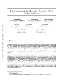 BayesFlow: Amortized Bayesian Workflows With Neural Networks