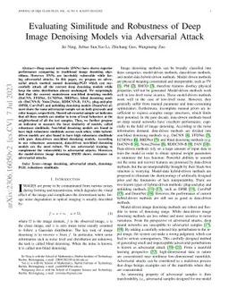 Evaluating Similitude and Robustness of Deep Image Denoising Models via
  Adversarial Attack
