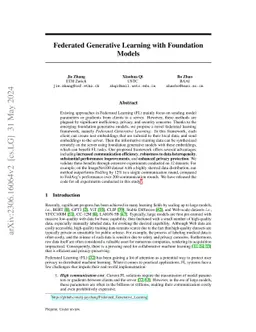 Federated Generative Learning with Foundation Models