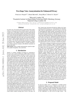 Two-Stage Voice Anonymization for Enhanced Privacy