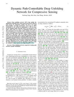 Dynamic Path-Controllable Deep Unfolding Network for Compressive Sensing