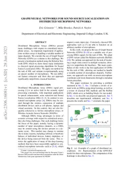 Graph neural networks for sound source localization on distributed
  microphone networks